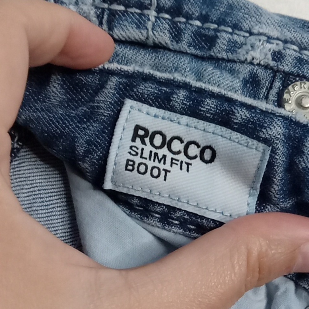Express distressed blue jeans 32/32 Y2k - Picture 5 of 8
